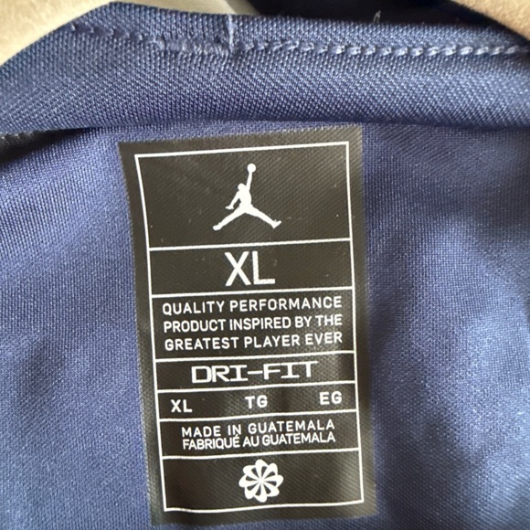 Jordan Men's Blue and Yellow Jersey - Picture 4 of 6